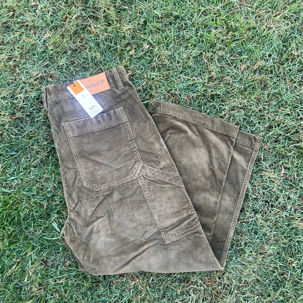 New No Tag Timberland Courderoy carpenter pants size 34x30 green